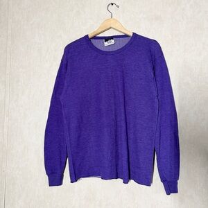 Northwest Passage Men’s Vintage Wool Blend Base Layer Shirt Longsleeve Purple XL